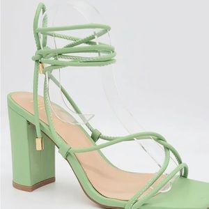 Sage green heels